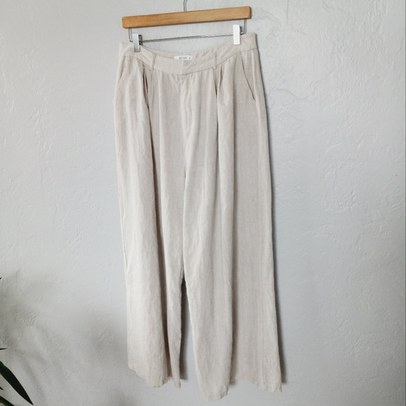 Dissh Norah Linen Wide Leg Pant In Natural - Picture 4 of 16